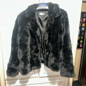 Black Faux Fur Jacket